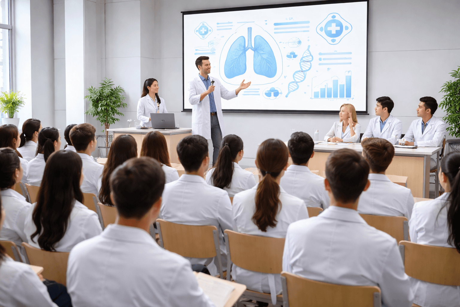 Студенты на практическом занятии